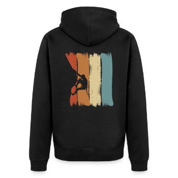 Escalade Bouldern Grimpeur Bergsport Bouldering - Veste à capuche bio Premium Unisexe - noir - Dos - Nico (187cm)