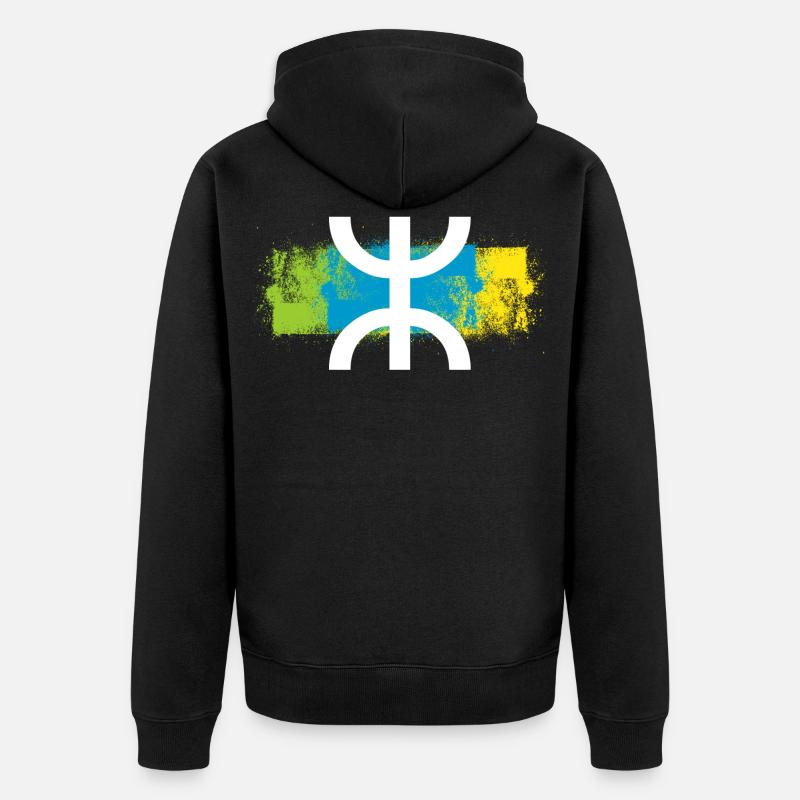 Amazigh - Unisex Premium Bio Zip Hoodie - Schwarz