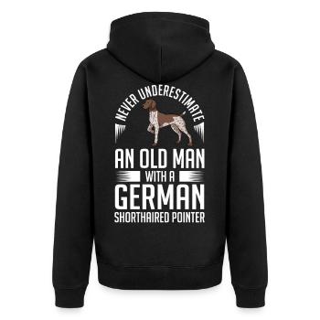 Allemand cheveux courts GSP chiots propriétaire - Veste à capuche bio Premium Unisexe - noir - Dos - Nico (187cm)