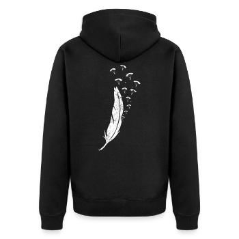 Parapente Parapente Parapente Plume - Veste à capuche bio Premium Unisexe - noir - Dos - Nico (187cm)