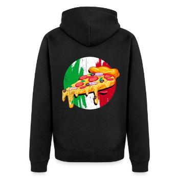 Italie Pizza Milan Italien Cadeau Rome - Veste à capuche bio Premium Unisexe - noir - Dos - Nico (187cm)