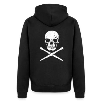 Clarinet players perfect gift, cool Skull and - Veste à capuche bio Premium Unisexe - noir - Dos - Nico (187cm)