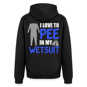 Plongée plongée plongée en apério cadeau - Veste à capuche bio Premium Unisexe - noir - Dos - Nico (187cm)