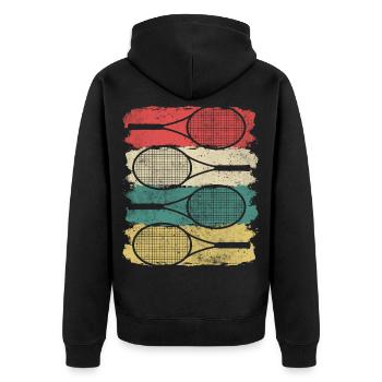 Tennis tennis de tennis Raquette - Veste à capuche bio Premium Unisexe - noir - Dos - Nico (187cm)