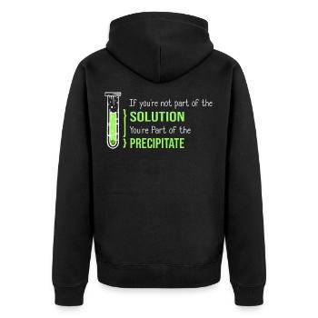 Chemistry Laboratory Pun Test Tube Chemist Profession - Unisex Premium Organic Zip Hoodie - black - Back - Nico (187cm)