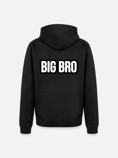 Big Bro - Big Brother - Unisex Premium Organic Zip Hoodie - black