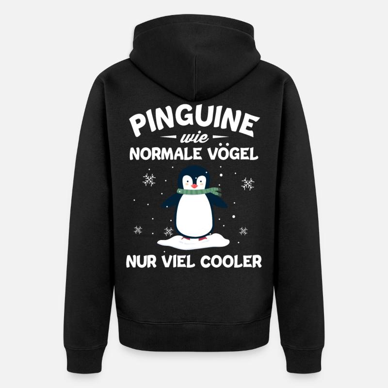 Pingouin - Veste à capuche bio Premium Unisexe - noir