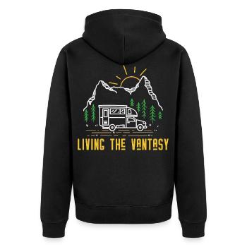 Camping Life - Camper Camper In Camper Camper - Unisex Premium Organic Zip Hoodie - black - Back - Nico (187cm)
