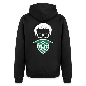 Barbe de houblon - Veste à capuche bio Premium Unisexe - noir - Dos - Nico (187cm)