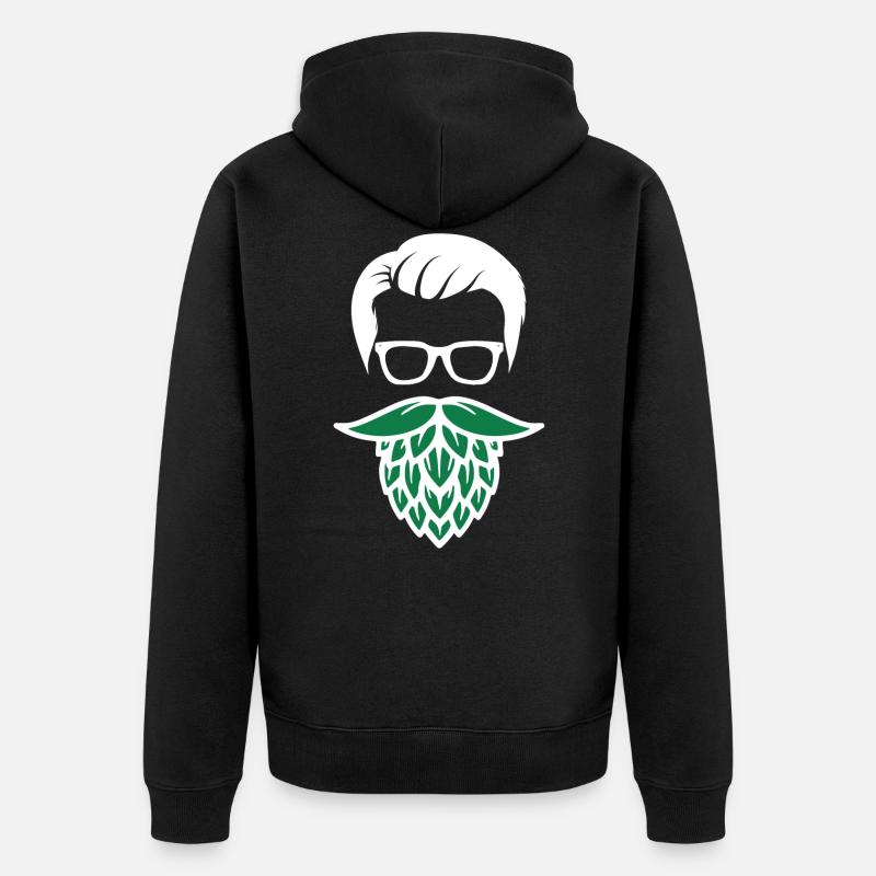 Barbe de houblon - Veste à capuche bio Premium Unisexe - noir