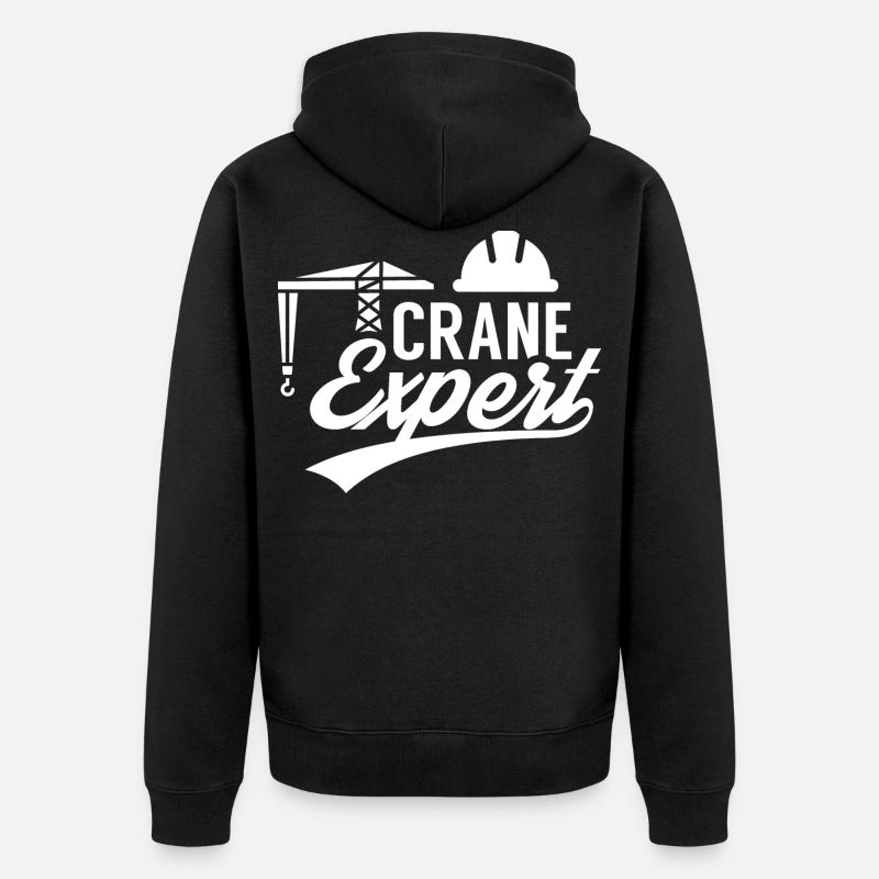 Grue expert grue grutier grutier - Veste à capuche bio Premium Unisexe - noir