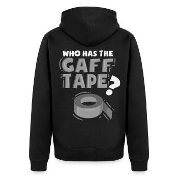 Cadeau de proverbe de technicien de scène - Veste à capuche bio Premium Unisexe - noir - Dos - Nico (187cm)