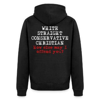 Chrétien chrétien religion - Veste à capuche bio Premium Unisexe - noir - Dos - Nico (187cm)