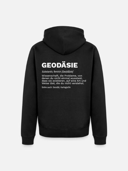 Geodäsie Geomatiker Vermessungstechnik Definition - Unisex Premium Bio Zip Hoodie - Schwarz