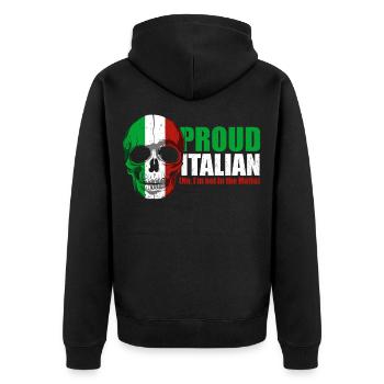 Italie mafia Milan Italien Cadeau Rome - Veste à capuche bio Premium Unisexe - noir - Dos - Nico (187cm)