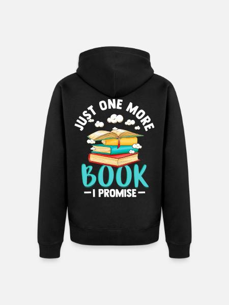 Book - Unisex Premium Organic Zip Hoodie - black