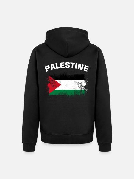Palestine - Unisex Premium Organic Zip Hoodie - black