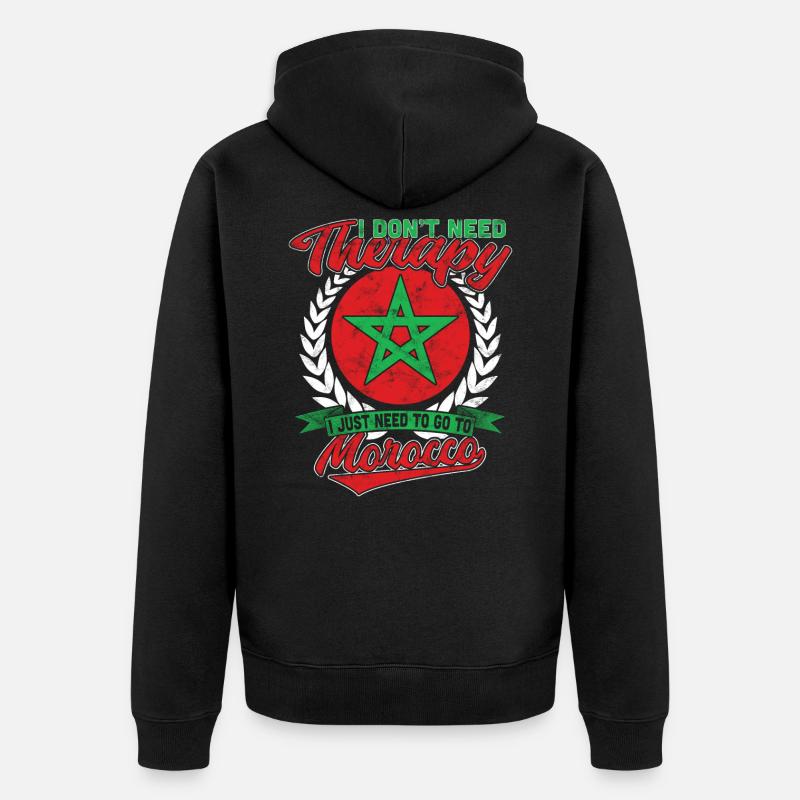 Maroc - Veste à capuche bio Premium Unisexe - noir