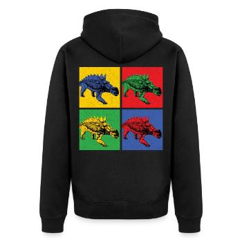 ANKYLOSAURUS - Veste à capuche bio Premium Unisexe - noir - Dos - Nico (187cm)