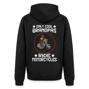 Moto Moto Cool Grandpas Ride Ride - Veste à capuche bio Premium Unisexe - noir - Dos - Nico (187cm)