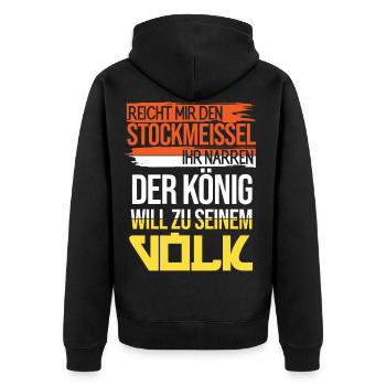 Hobbyimker Imker Bienen Flüsterer Imkern Honig - Unisex Premium Bio Zip Hoodie - Schwarz - Hinten - Nico (187cm)
