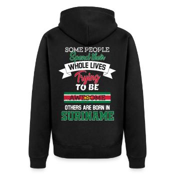 Né au Suriname - Veste à capuche bio Premium Unisexe - noir - Dos - Nico (187cm)