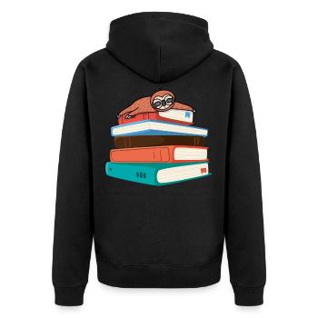 Livre - Veste à capuche bio Premium Unisexe - noir - Dos - Nico (187cm)