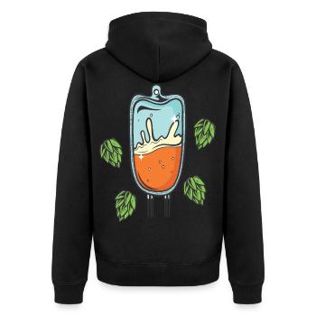 Bière goutte-à-goutte hôpital médecin secours boire secours - Veste à capuche bio Premium Unisexe - noir - Dos - Nico (187cm)