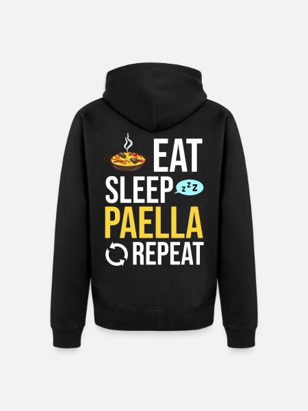 Paella Spain Valenciana Pan Spanish Food - Unisex Premium Organic Zip Hoodie - black