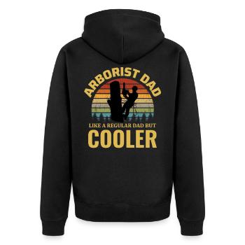 Arborist Papa Grimpeur d’arbre Escalade Vintage Retro - Veste à capuche bio Premium Unisexe - noir - Dos - Nico (187cm)