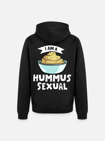 Hummus chickpea recipes Black bean - Unisex Premium Organic Zip Hoodie - black