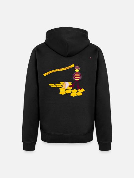 Abeille - Veste à capuche bio Premium Unisexe - noir