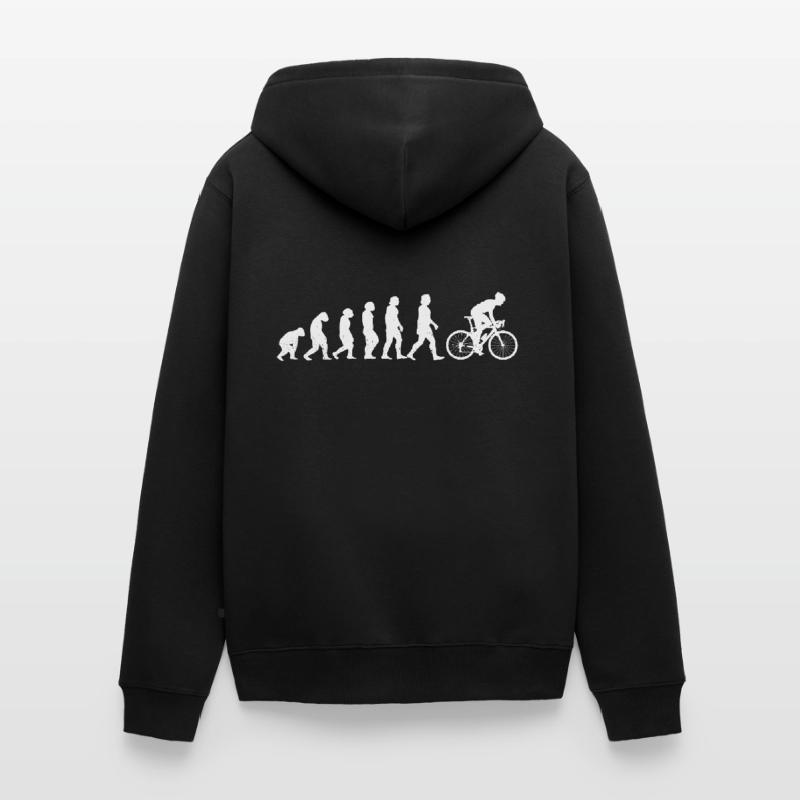 Bicycle Evolution Unisex Premium Organic Zip Hoodie