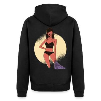 Sexy femme en vacances Soleil Sexy Girl - Veste à capuche bio Premium Unisexe - noir - Dos - Nico (187cm)