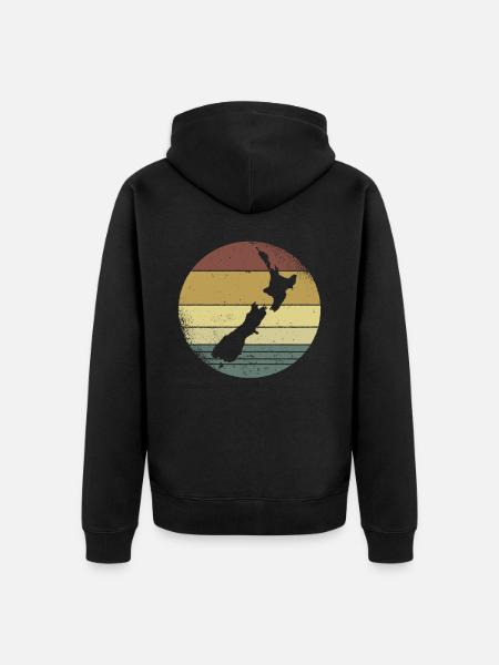 New Zealand New Zealand Travel Kiwis New Zealand - Unisex Premium Organic Zip Hoodie - black