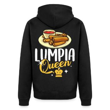 Lumpia Wraps Spring Roll Shanghai Filipino - Unisex Premium Organic Zip Hoodie - black - Back - Nico (187cm)