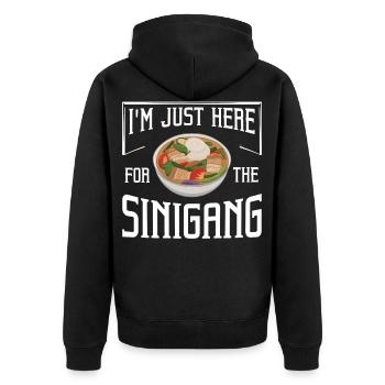 Filipino Sinigang Suppe Pinoy Eintopf Philippinen - Unisex Premium Bio Zip Hoodie - Schwarz - Hinten - Nico (187cm)