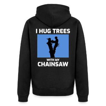 Arborist Tree Surgeon Climber Arboriculture Drôle - Veste à capuche bio Premium Unisexe - noir - Dos - Nico (187cm)