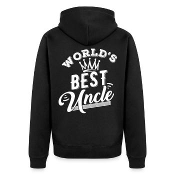 Le meilleur oncle du monde - Veste à capuche bio Premium Unisexe - noir - Dos - Nico (187cm)