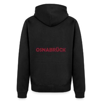 Osnabrück - Veste à capuche bio Premium Unisexe - noir - Dos - Nico (187cm)