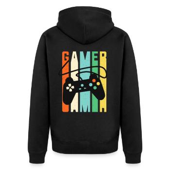 Gamer Console Contrôleur Retro Gaming - Veste à capuche bio Premium Unisexe - noir - Dos - Nico (187cm)