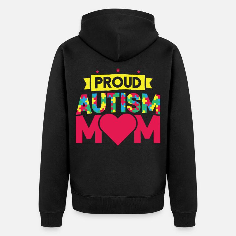 Autisme Conscience - Veste à capuche bio Premium Unisexe - noir