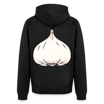 Garlic Garlic Halloween Kitchen Cooking - Unisex Premium Organic Zip Hoodie - black - Back - Nico (187cm)