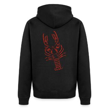 Homard fruits de mer Cuisson Crabe Langoustes - Veste à capuche bio Premium Unisexe - noir - Dos - Nico (187cm)