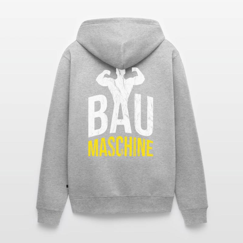 Construction machine construction worker builder builder Unisex Premium Organic Zip Hoodie