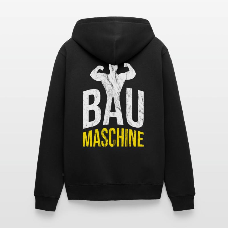 Construction d’une machine à bâtir Construction Maître d’ouvrage Veste à capuche bio Premium Unisexe