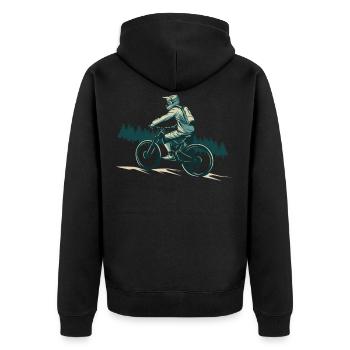 Vélos vélos vélo rétro vélo - Veste à capuche bio Premium Unisexe - noir - Dos - Nico (187cm)