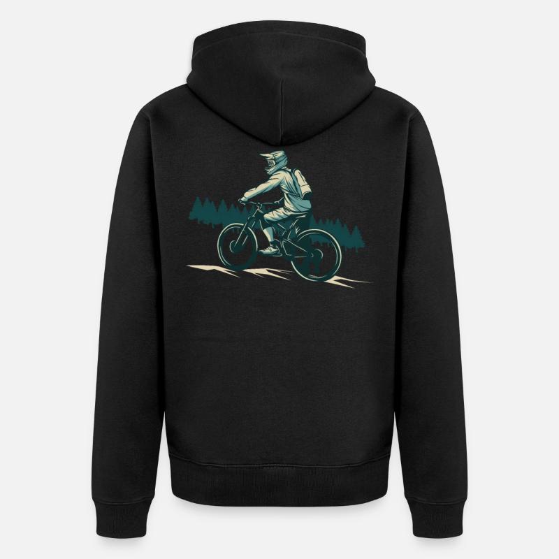 Vélos vélos vélo rétro vélo - Veste à capuche bio Premium Unisexe - noir