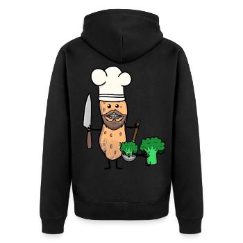Save Vegan Vegetable Peanut Cook Healthy Cooking - Unisex Premium Organic Zip Hoodie - black - Back - Nico (187cm)