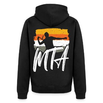 Boomerang Australia MTA Boomerang Gift Idea - Unisex Premium Organic Zip Hoodie - black - Back - Nico (187cm)
